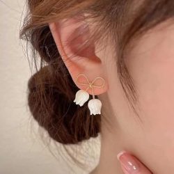 floral ear rings