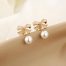 women pearl earrings